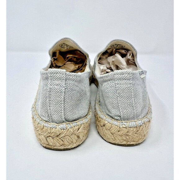 Soludos Size 8.5 Lemon Embroidered Espadrille Summer Smoking Slipper Denim Shoe - Picture 5 of 10